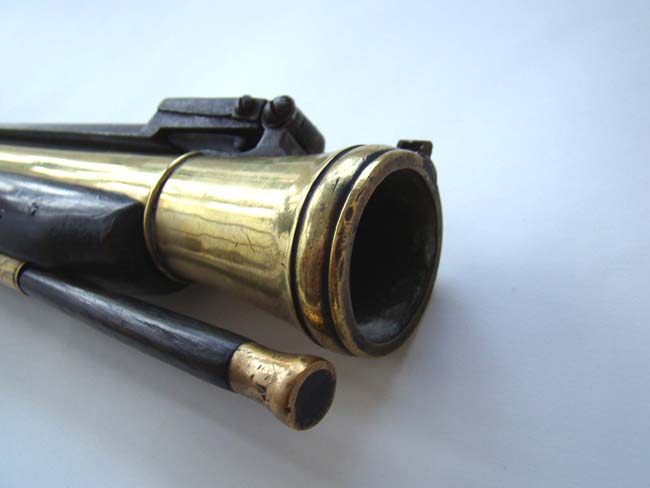 An English Revolutionary War period blunderbuss with spring mounted bayonet by Joseph Heylin of London circa 1775-1780. — image 3